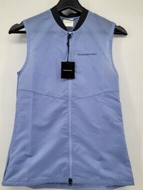 Peak Performance Lightweight Wind Lavender Blue Zip Front Vest Size XS